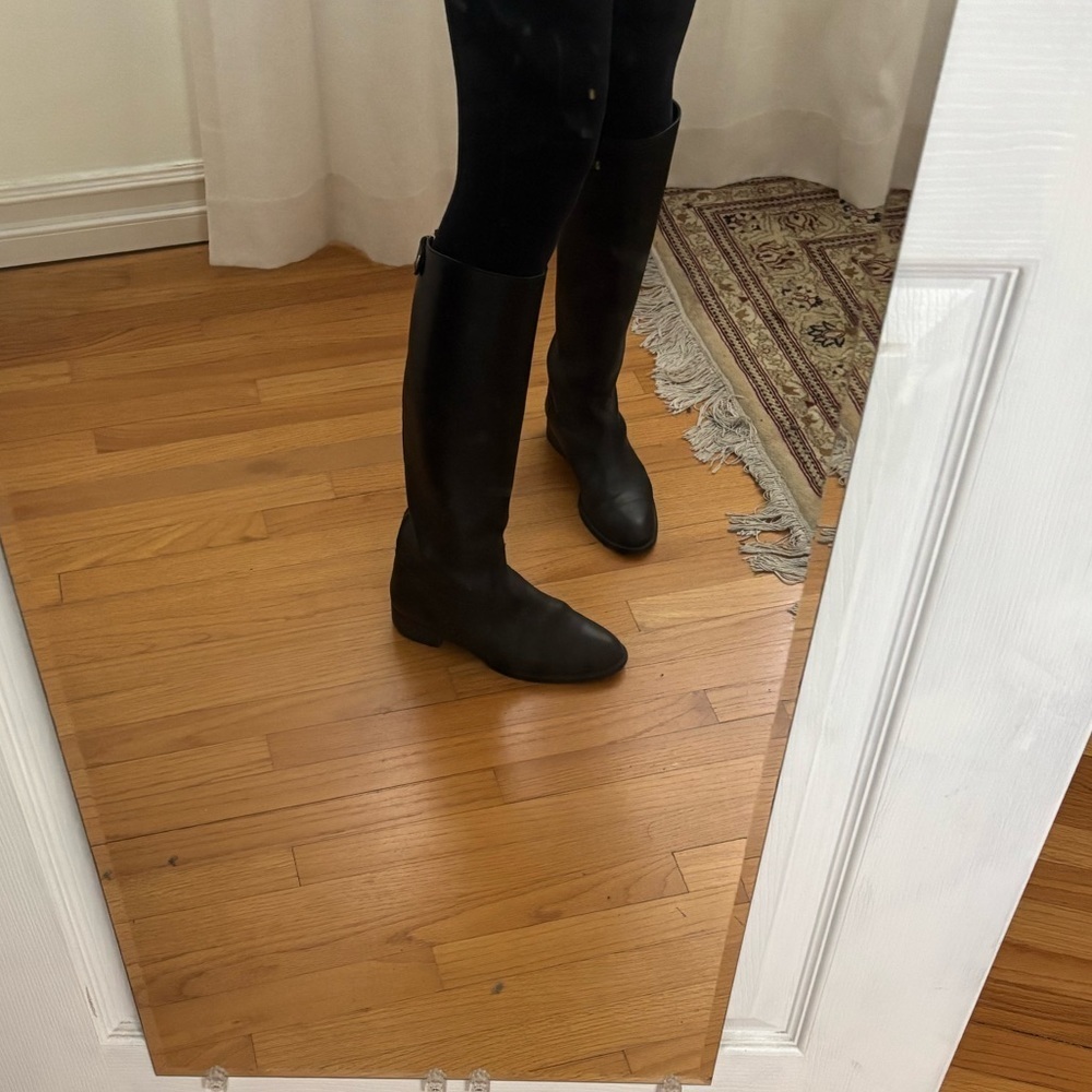 J. Crew Tall Black Leather Riding Boots - Picture 7 of 8